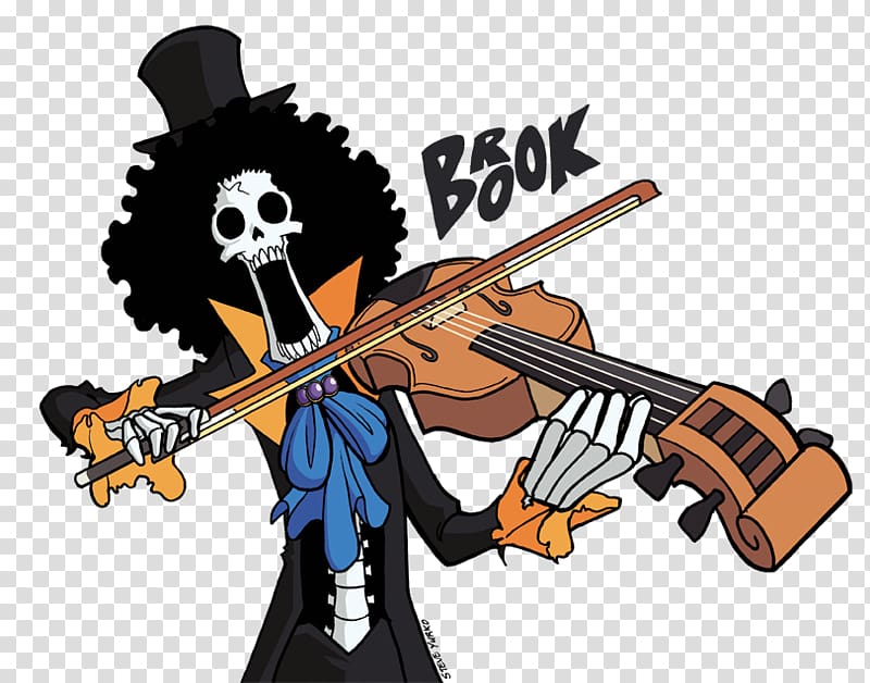 Brook Monkey D. Luffy Nami One Piece Manga, violin player transparent background PNG clipart