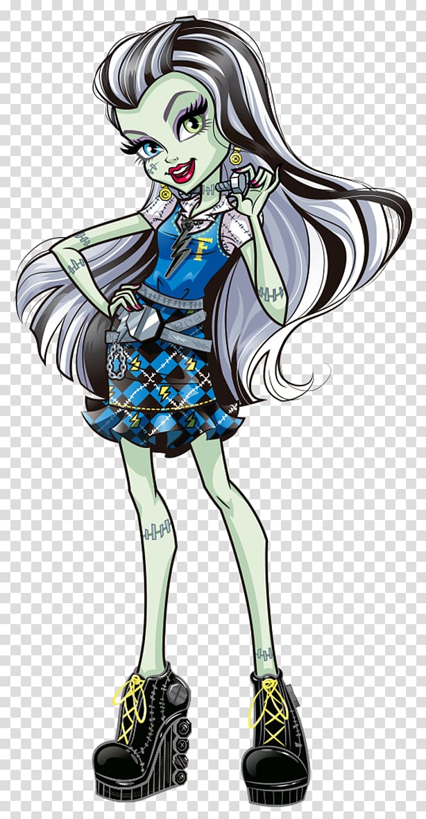 Frankie Stein Monster High Basic Doll Frankie, Frankenstein's Daughter transparent background PNG clipart