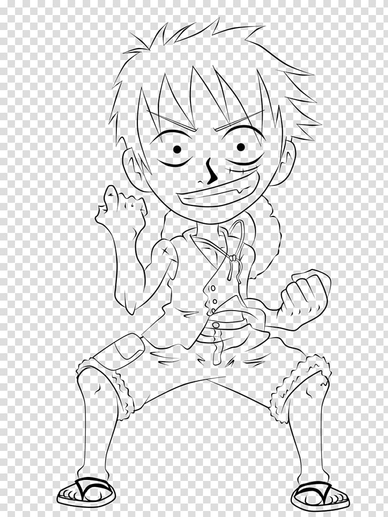 Line art Drawing /m/02csf Cartoon, chibi luffy one piece chibi transparent background PNG clipart