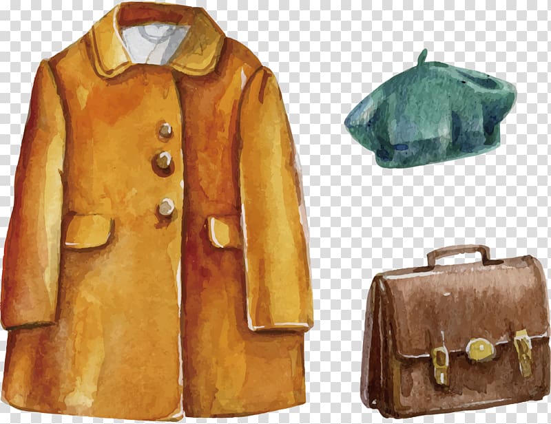 Euclidean , Drawing clothes briefcase hat transparent background PNG clipart