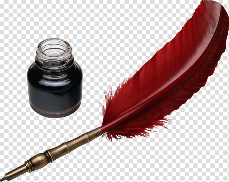 Paper Quill Pen Inkwell , feather transparent background PNG clipart