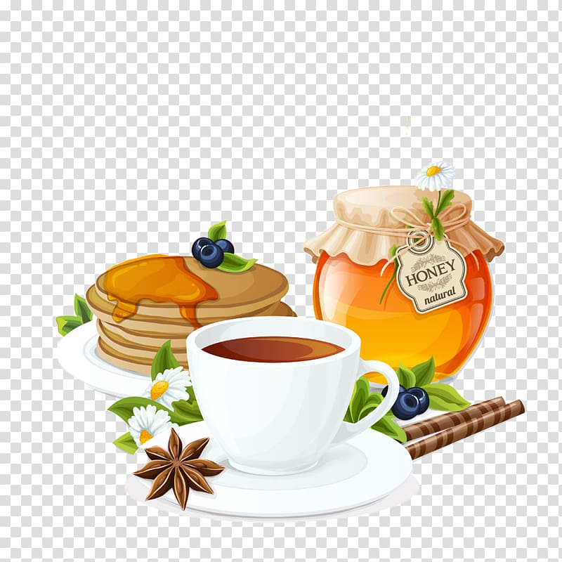 Tea Pancake Crxeape Breakfast, Coffee and dessert transparent background PNG clipart