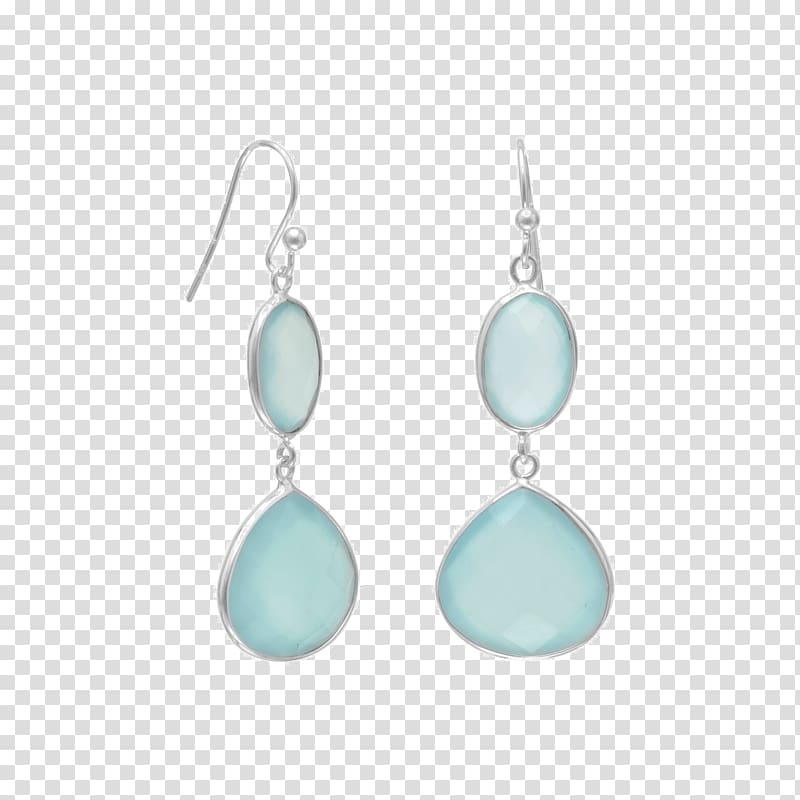 Turquoise Earring Chalcedony Gemstone Sterling silver, gemstone transparent background PNG clipart