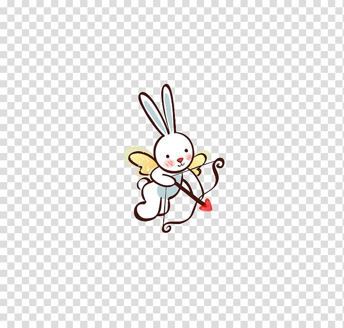 Venus Cartoon Cupid Deity, Cartoon rabbit cupid transparent background PNG clipart