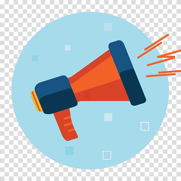 Megaphone Flat design Icon, Blue Speaker transparent background PNG clipart