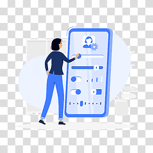 illustration, Personal settings, options, profile, phone, setup, interface, user, preferences, settings, features, overview, devices transparent background PNG clipart thumbnail