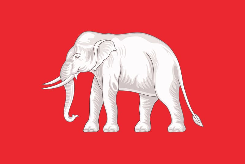 Flag of Thailand White elephant, elephants transparent background PNG clipart