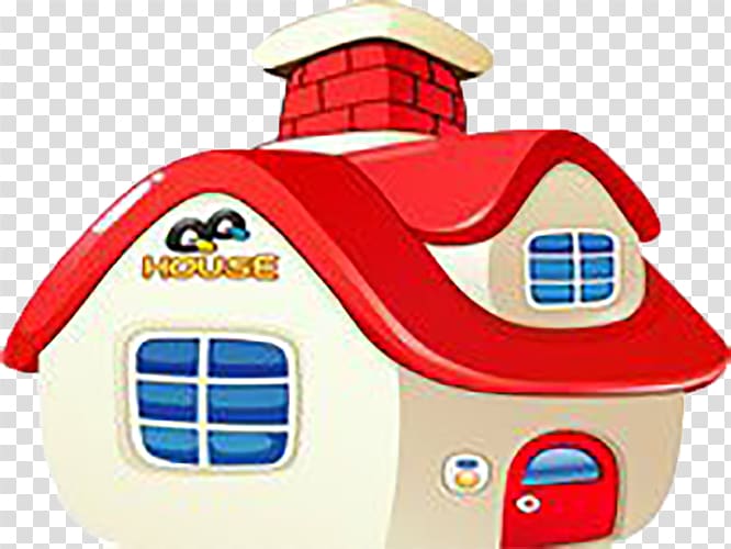 Cartoon Q-version, Cartoon cute little house transparent background PNG clipart