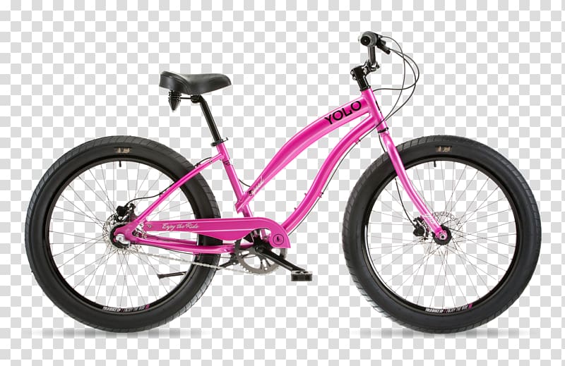 Car Cruiser bicycle Fatbike Mountain bike, pink bicycle transparent background PNG clipart