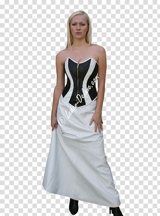 White Skirt Corset Leather Dress, dress transparent background PNG clipart