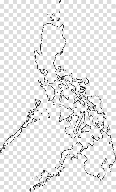 philippine map black and white