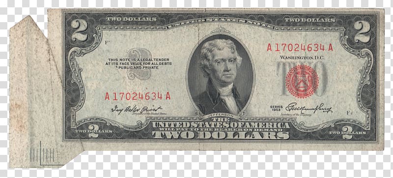 United States one-dollar bill United States two-dollar bill Banknote United States Dollar United States Note, banknote transparent background PNG clipart