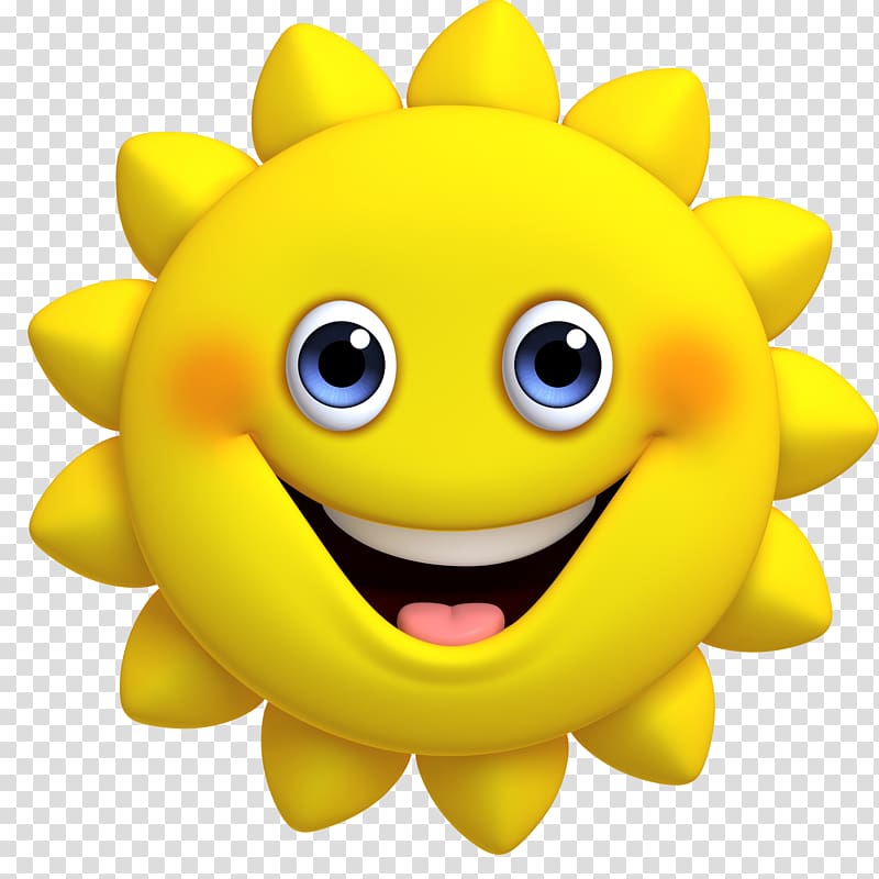 yellow smiling sun , Cartoon cute sun transparent background PNG clipart