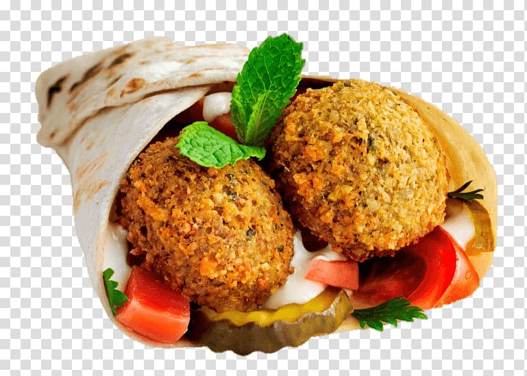 breaded meatball shawarma, Falafel Shawarma Wrap Pita Gyro, kebab transparent background PNG clipart