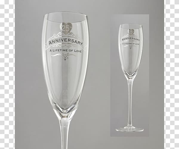 Wine glass Champagne glass, 25th wedding anniversary transparent background PNG clipart