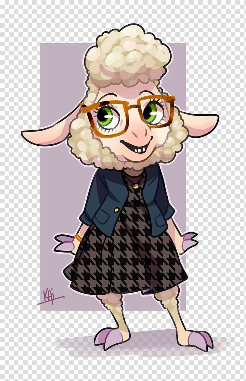 Bellwether Mayor Lionheart Fan art Character Drawing, sheep transparent background PNG clipart