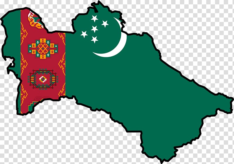Flag of Turkmenistan Turkmen Soviet Socialist Republic Map, country transparent background PNG clipart