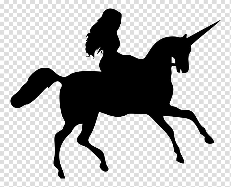 Horse Silhouette Unicorn , horse riding transparent background PNG clipart