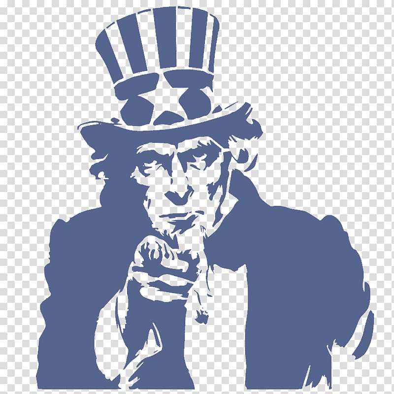 Uncle Sam Stencil Art United States, poster template transparent background PNG clipart