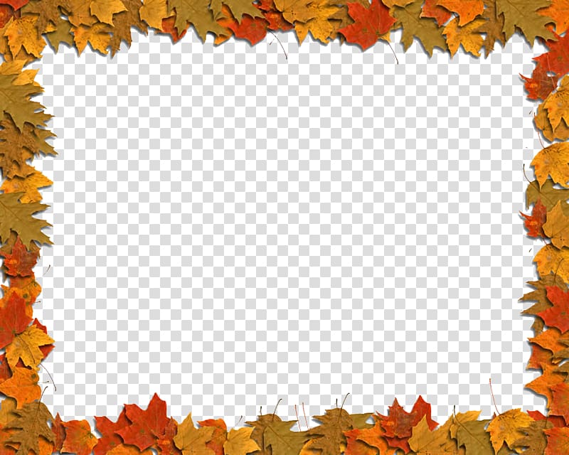maple leaves frame , Autumn leaf color , Maple leaf border transparent background PNG clipart