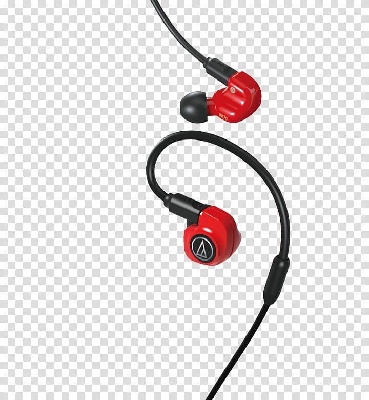 Audio Technica Sonic Fuel ATH-CKX9 In-Ear Headphones Black AUDIO-TECHNICA CORPORATION In-ear monitor, headphones transparent background PNG clipart