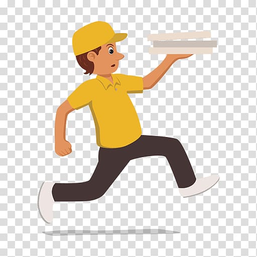 Pizza delivery Kachumbari Courier, delivery man transparent background PNG clipart