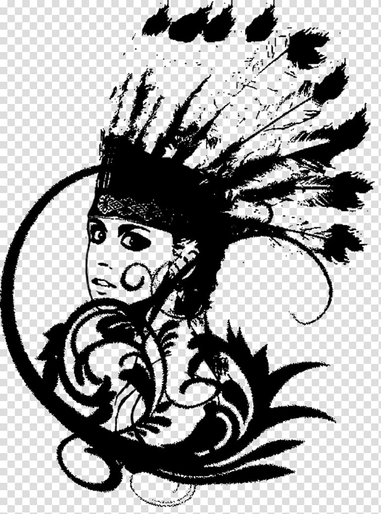 Black and white Drawing Art , Indian Woman transparent background PNG clipart