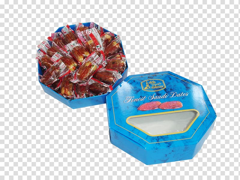 Hikashop Almond Turkish delight Gift Dates, hexagonal box transparent background PNG clipart