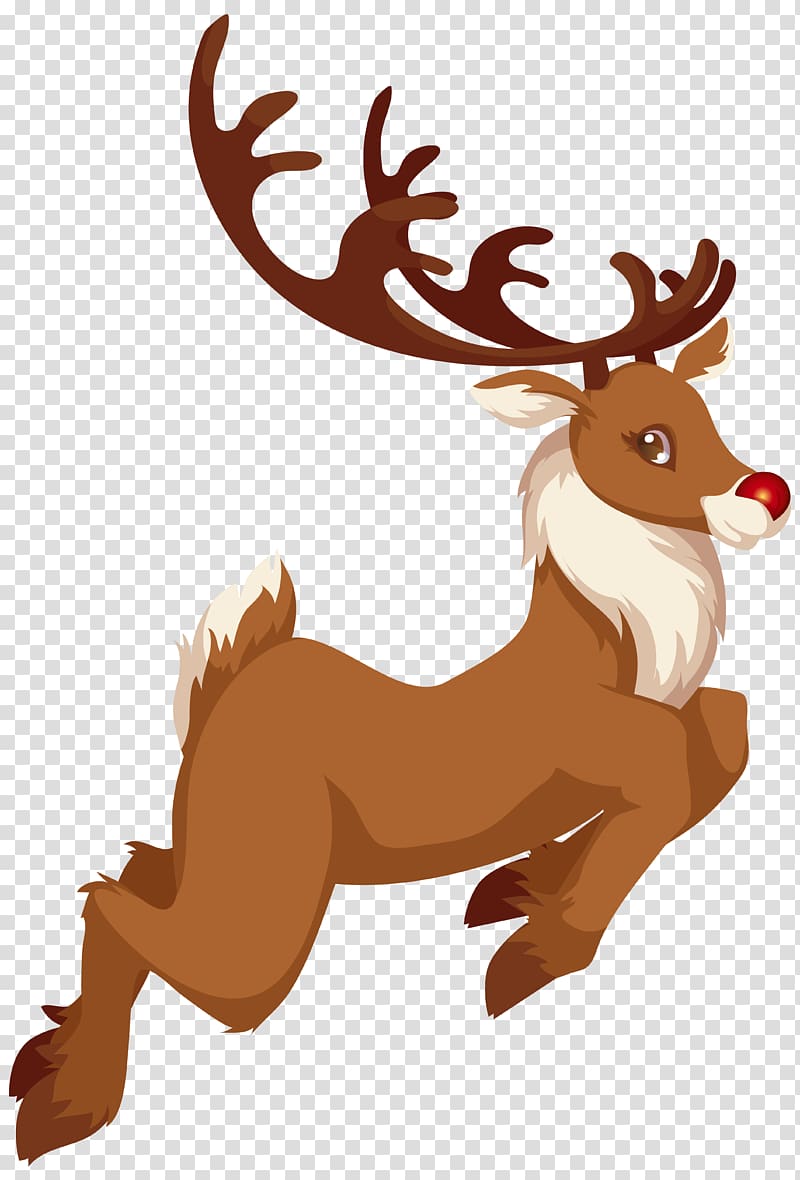 Rudolph Santa Claus Reindeer , Christmas Rudolph transparent background PNG clipart