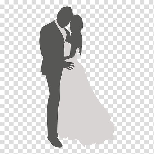 Silhouette Wedding Dance, wedding couple transparent background PNG clipart