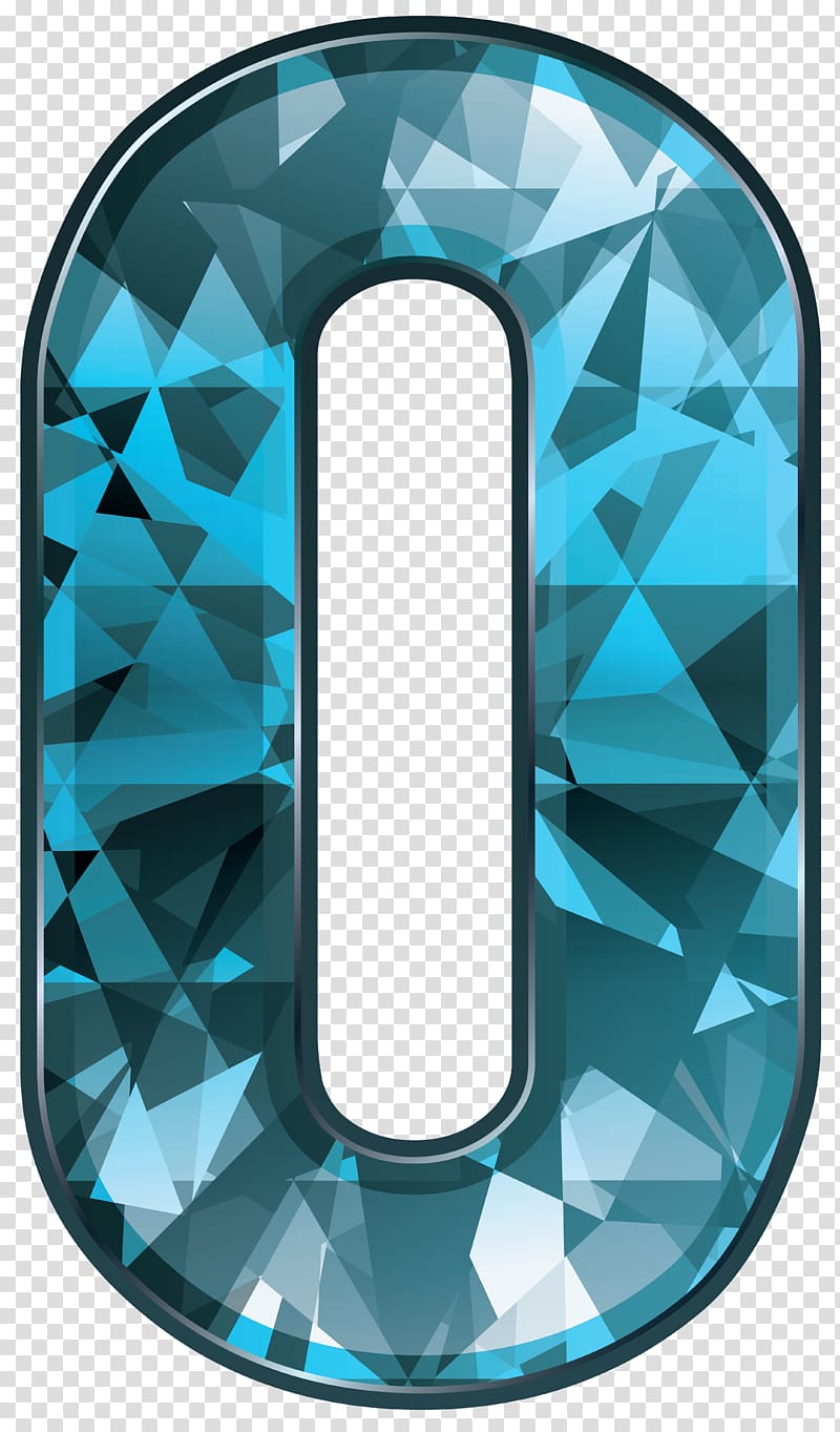 0 Number , crystal transparent background PNG clipart