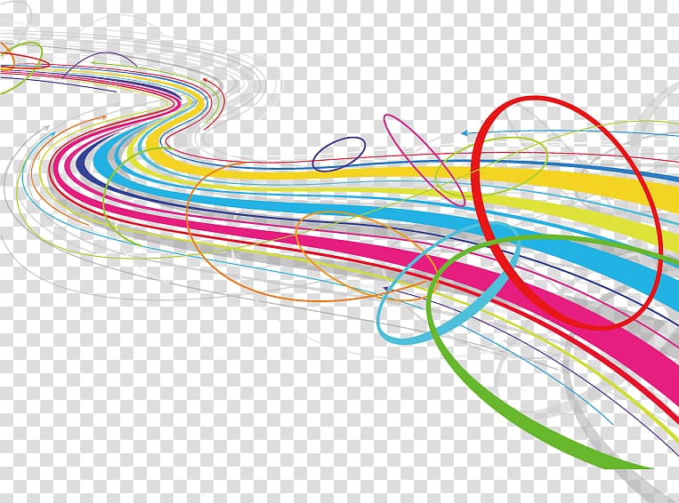 multicolored wave line , Line Euclidean , Science and technology lines background transparent background PNG clipart