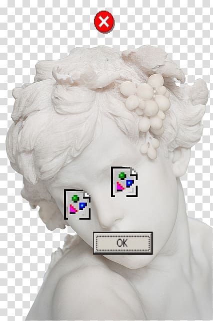 Vaporwave Aesthetics Statue Art Bust Vaporwave Transparent