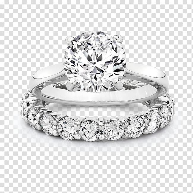 Wedding ring Engagement ring Cubic zirconia, ring transparent background PNG clipart