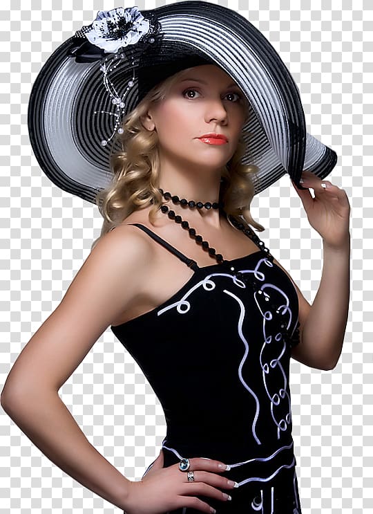 Woman with a Hat , Hat transparent background PNG clipart