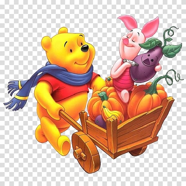 Winnie the Pooh pushing Piglet on cart illustration, Winnie the Pooh Piglet Eeyore Winnie-the-Pooh Tigger, winnie the pooh transparent background PNG clipart