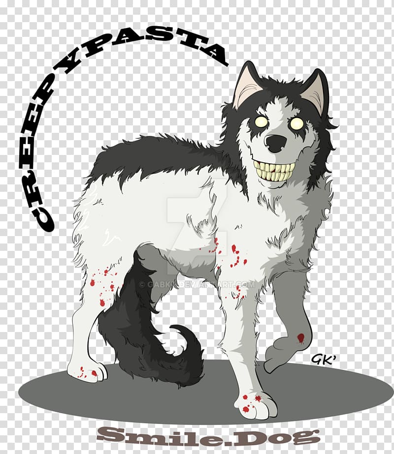 Smile Dog Creepypasta Slenderman Jeff the Killer, cute dog transparent background PNG clipart