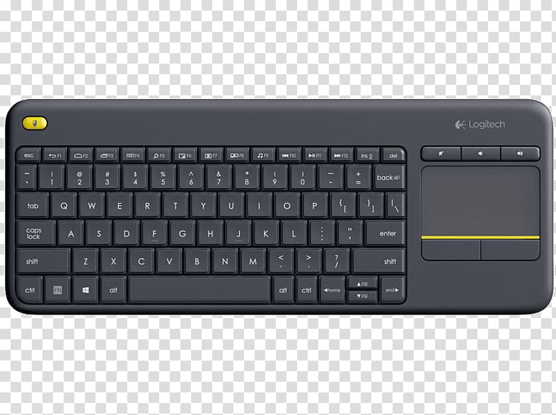 Computer keyboard Logitech K400 Plus Wireless keyboard Touchpad, others transparent background PNG clipart