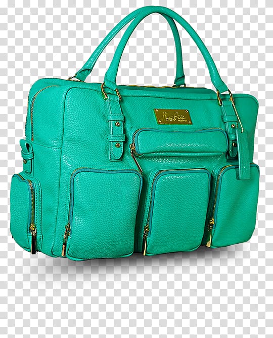 Baggage Handbag Hand luggage Turquoise, Green Bag transparent background PNG clipart