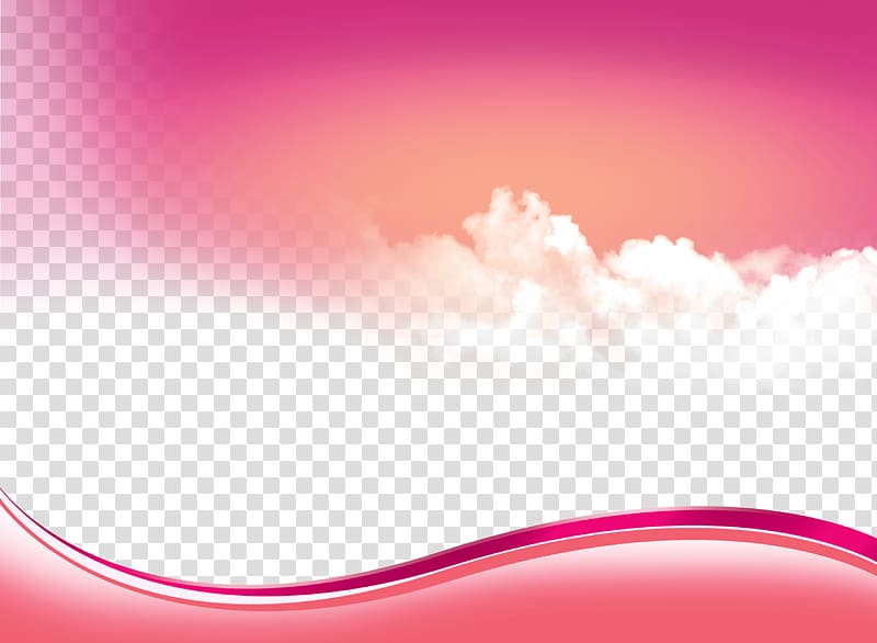 white clouds illustration, Sky Computer , Posters Pink decorative background transparent background PNG clipart