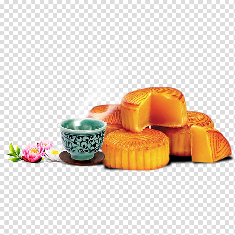 four moon cakes, Moon cake transparent background PNG clipart