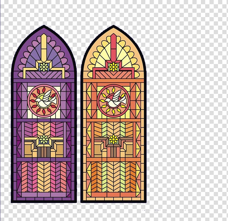 Stained glass Color, Church glass transparent background PNG clipart
