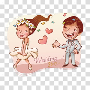 Wedding Convite Drawing Married Men And Women Transparent