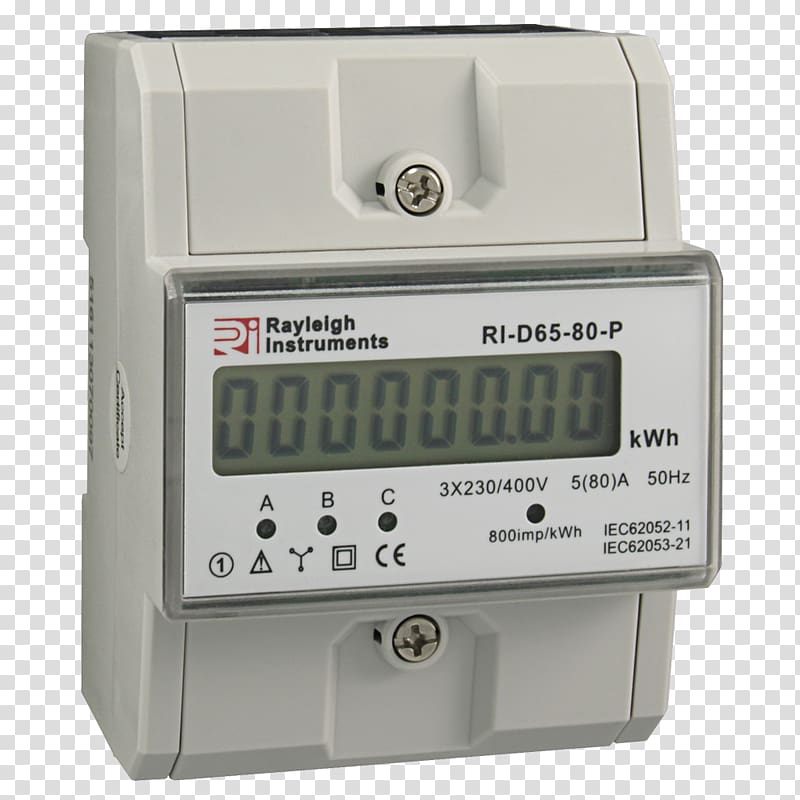 Electricity meter Energy Three-phase electric power Polyphase system Single-phase electric power, energy transparent background PNG clipart