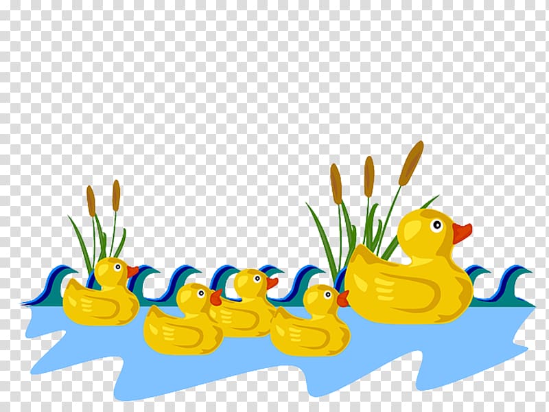 Baby Ducks , in a row transparent background PNG clipart