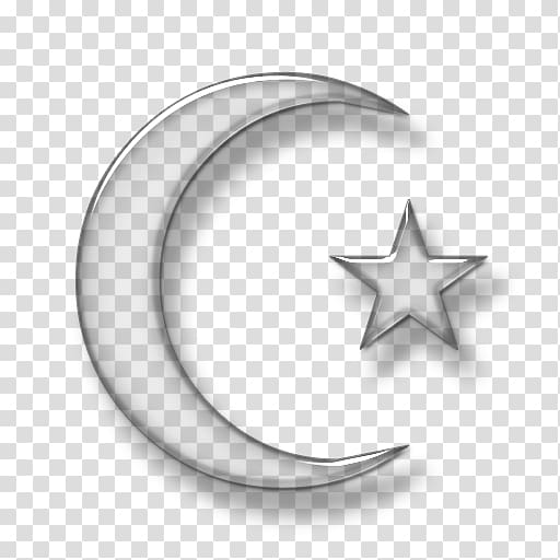 gray crescent moon and star art, Star and crescent Moon Star polygons in art and culture , star transparent background PNG clipart
