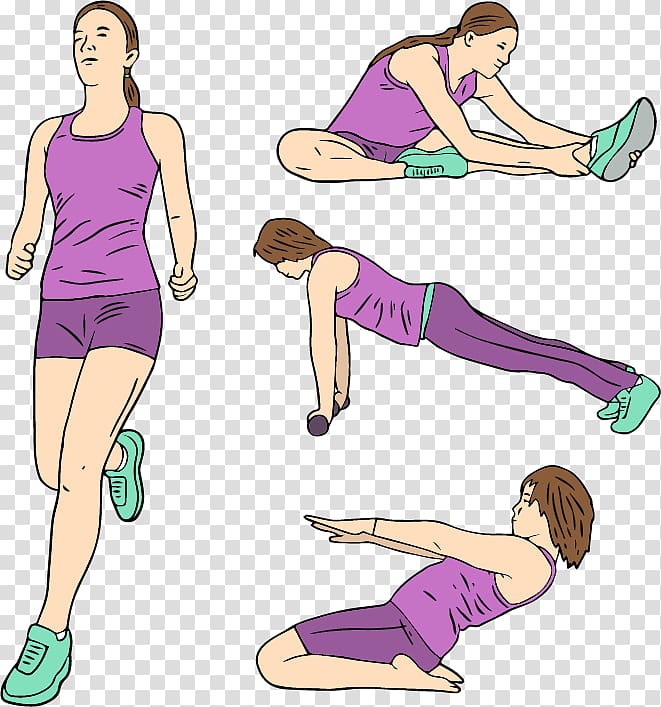 Physical fitness Bodybuilding Physical exercise Muscle, A group of women each exercise transparent background PNG clipart