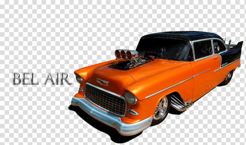 Chevrolet Bel Air Classic car Vintage car, car transparent background PNG clipart