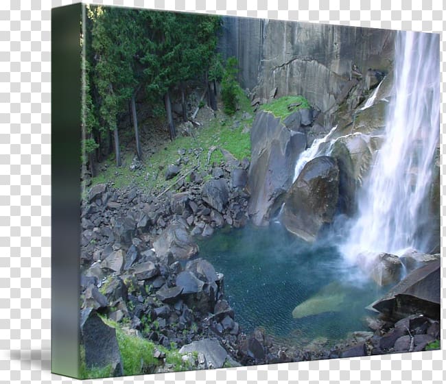 Half Dome Mist Trail Waterfall Painting Art, others transparent background PNG clipart