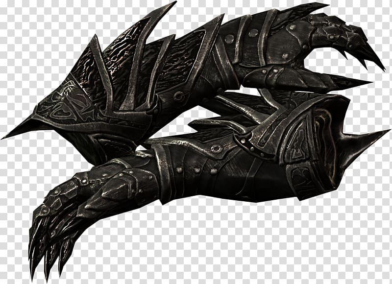 The Elder Scrolls V: Skyrim Gauntlet Armour Video game Glove, claw transparent background PNG clipart